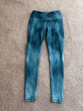 Calia by Carrie Underwood Teal Tie-Dye Active Leggings